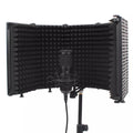 Microphone Sound Isolation| 5 Panel Shield |Portable Vocal Booth Box Reflection Filter for Mic