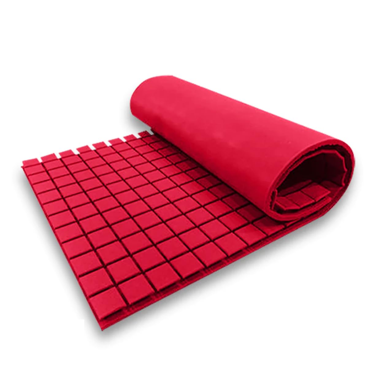 6x3 Ft. Acoustic Foam | Red Acoustic Panels | High Density Foam for Wall | Room Noise Reducer (Pack of 1)