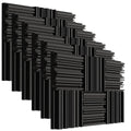 Acoustic Foams| 2"x12"x12" Line Diffuser Foam| Sound Proof for Wall Room Periodic Groove Structure (Pack of 54, Black)