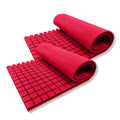 6x3 Ft. Turbo Acoustic Foam Panels | Sound Proof Foam for Wall Room Noise Reducer Acoustic Foams (Pack of 2, Red)