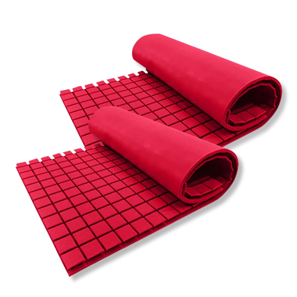 6x3 Ft. Turbo Acoustic Foam Panels | Sound Proof Foam for Wall Room Noise Reducer Acoustic Foams (Pack of 2, Red)