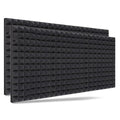Acoustic Foams| 6x3 Ft. Pyramid Sheet Panels |3D Structure Acoustic Foam Sheet (Black, Pack of 2)