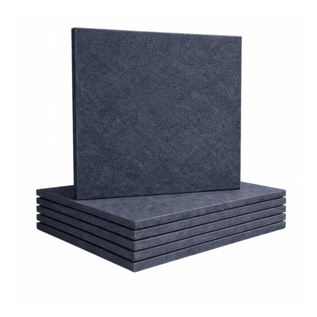 Acoustic Foams | 12 X 12 Inch Pet Acoustic Panels | 12 MM Soundproofing Foam for Wall (Grey, Pack of 6)