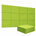 Acoustic Foams | 12 X 12 Inch Pet Acoustic Panels | 12 MM Thick Soundproofing Foam for Wall (Green, Pack of 18)