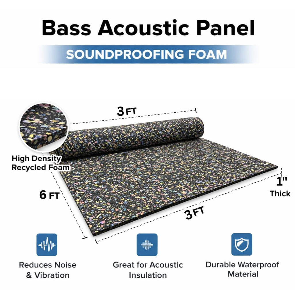 AMG Acoustics 6x3 Ft. Soundproofing Panel for Wall | 25mm Bass Acoustic Foams (Pack of 1)