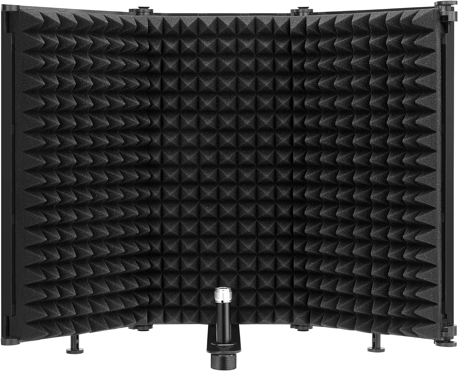 3 Panel Microphone Isolation shield | Sound Proof Foam | Vocal Booth Panel | reflection filter for Studio Recording