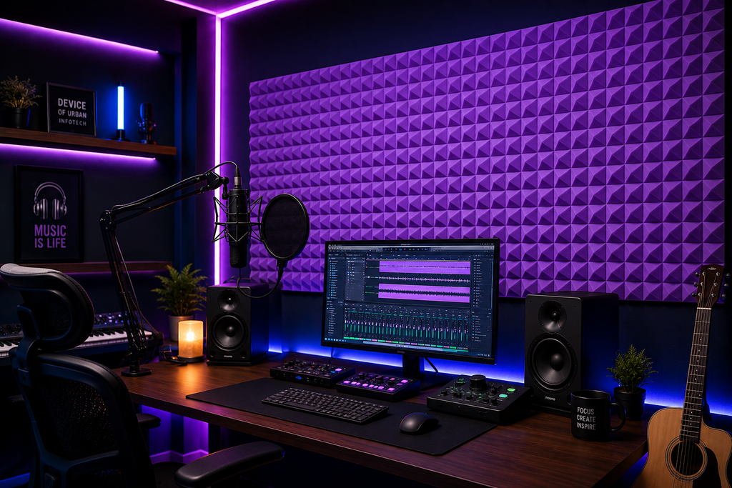 6x3 Feet Acoustic Foams | Pyramid Acoustic Sheet | High Density Wall Panels for Home & Recording Studio